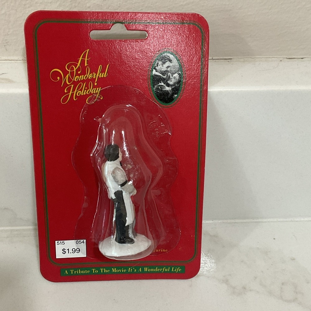 1995 It's A Wonderful Life Nick The Bartender Porcelain Figurine New Sealed